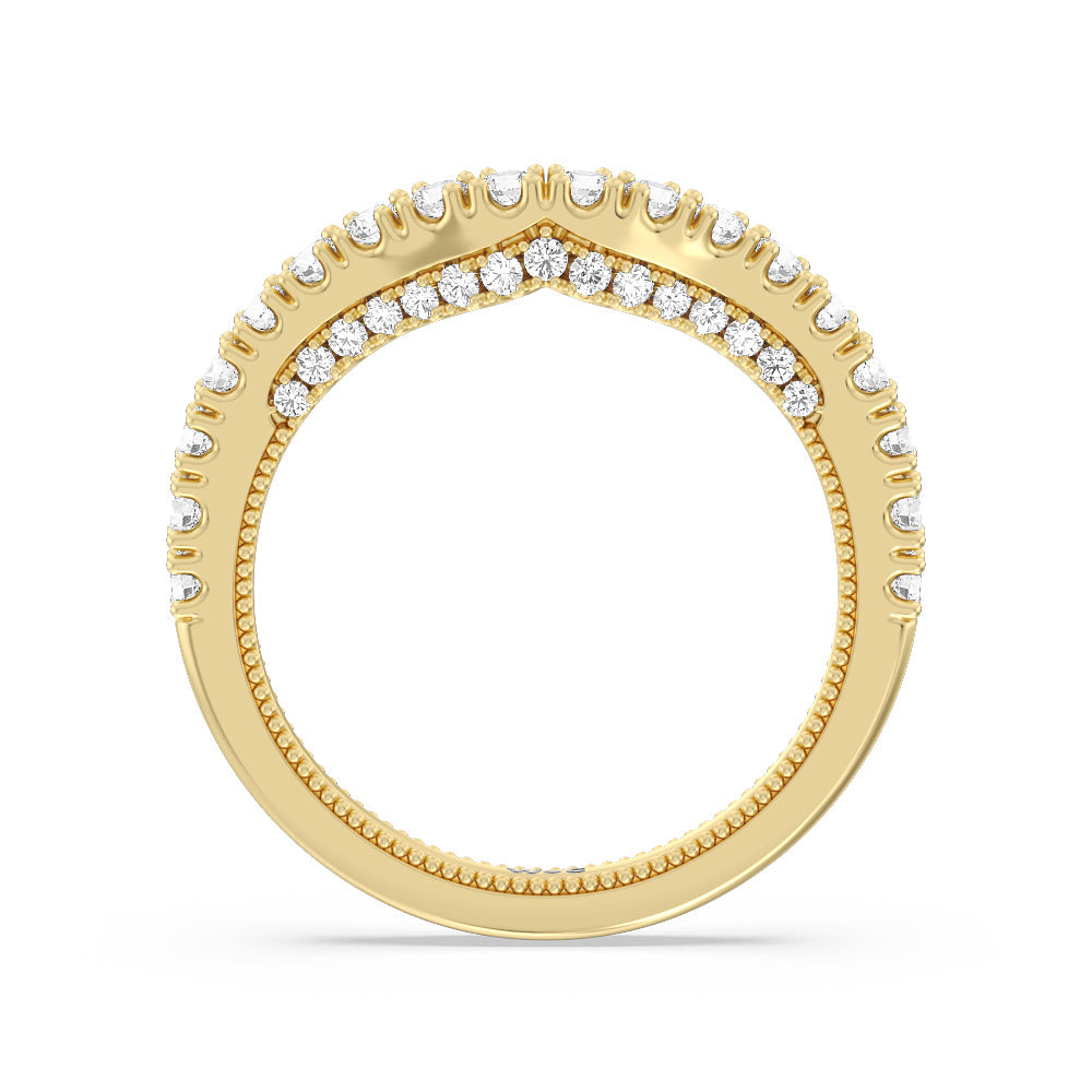 The Gramercy Band with 18KT Yellow Gold Cut Diamond in 14KT Yellow Gold view 2
