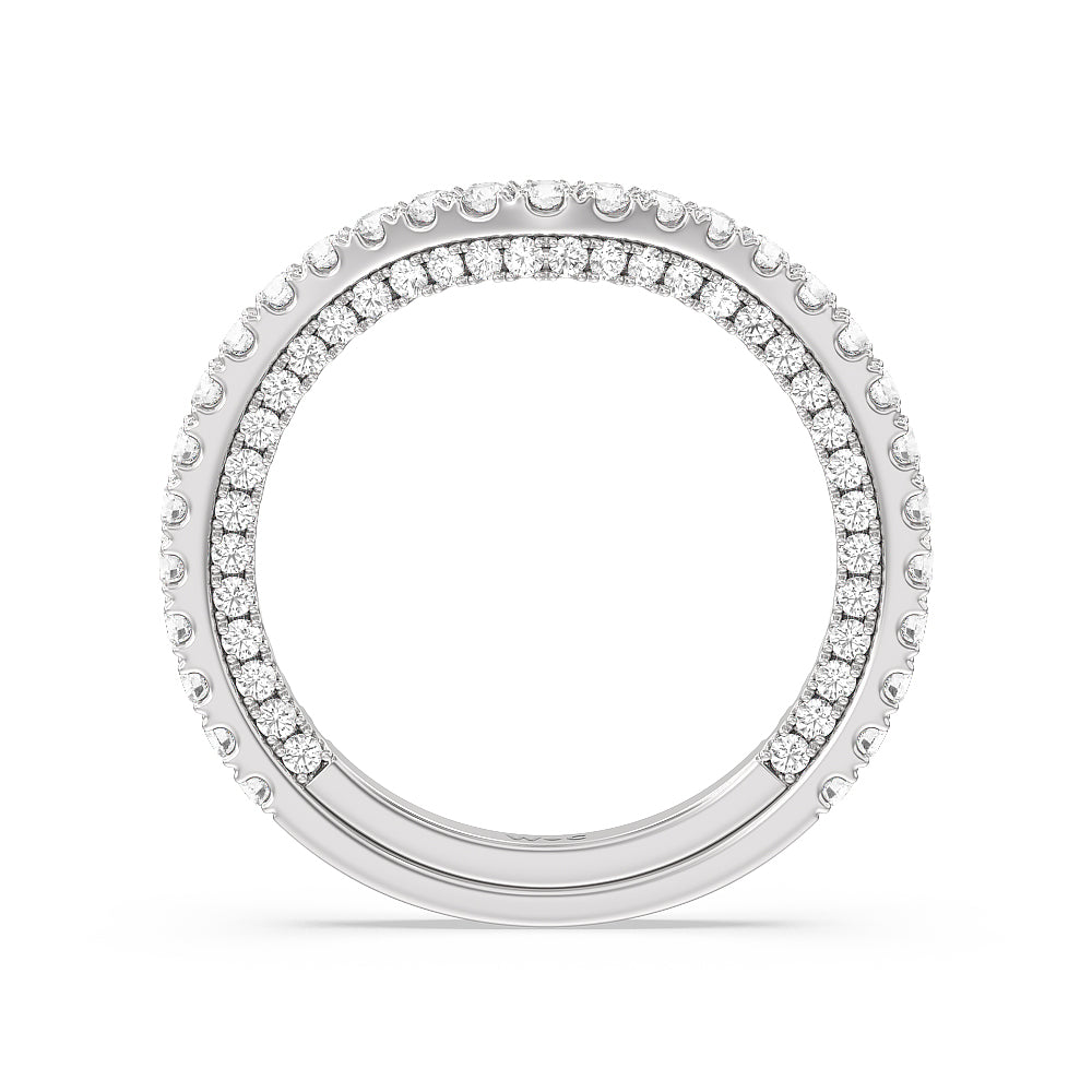 The Beekman Band with Platinum Cut Diamond in 14KT Platinum view 2
