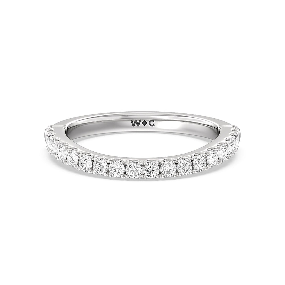 The MacDougal Diamond wedding band with Platinum Cut Diamond in 14KT Platinum view 1

