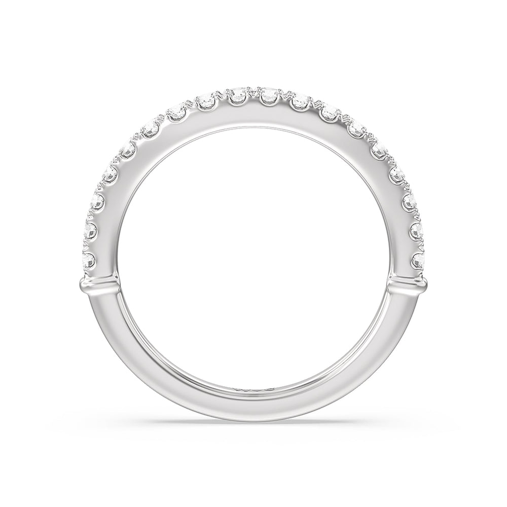 The MacDougal Diamond wedding band with Platinum Cut Diamond in 14KT Platinum view 2
