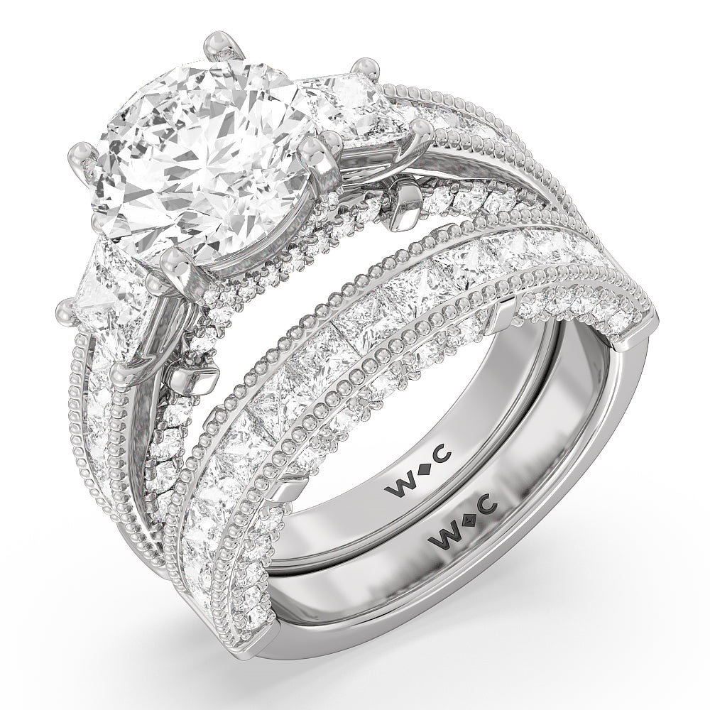 The Harlem Diamond Band with Platinum Cut Diamond in 14KT Platinum view 4
