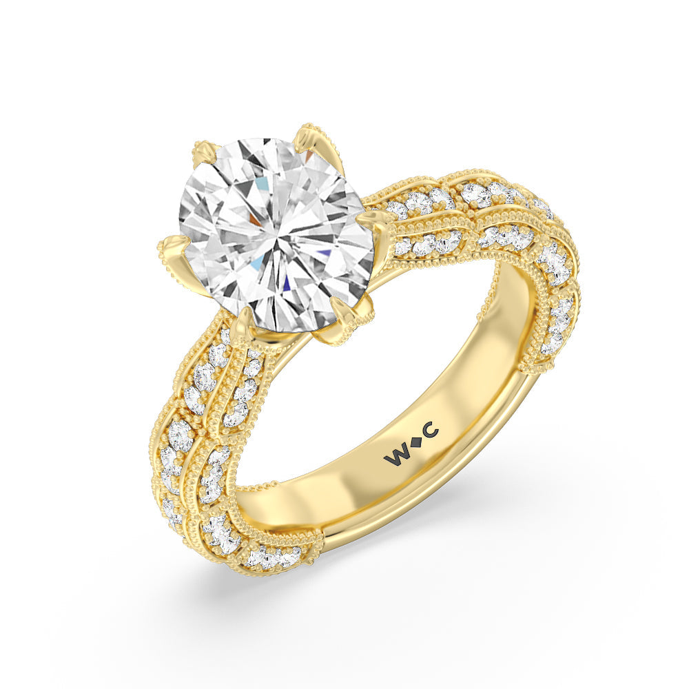 The Central Park 4 CTTW Round Cut Lab Grown Diamond Engagement Ring in ...
