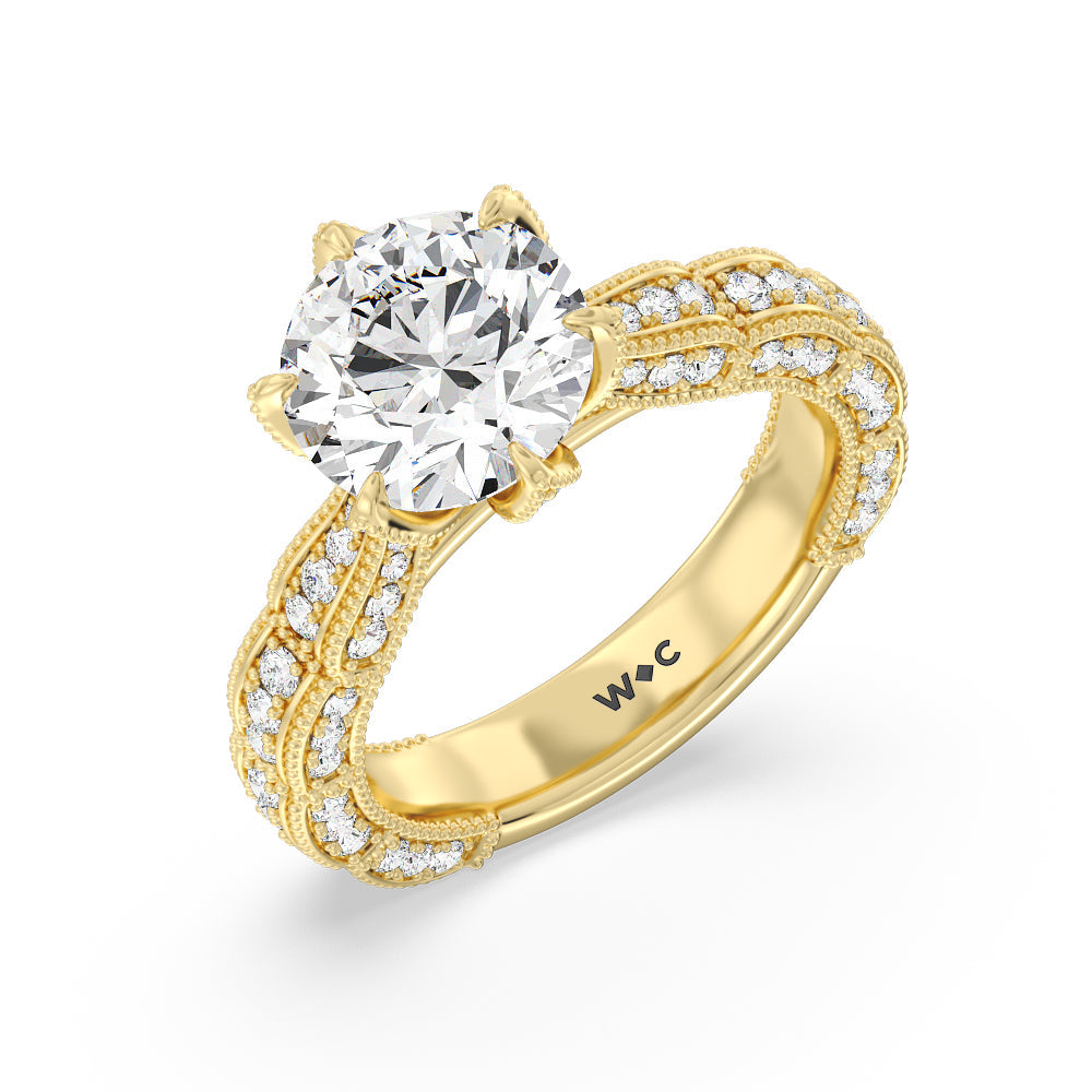 The Central Park 4 CTTW Round Cut Lab Grown Diamond Engagement Ring in ...