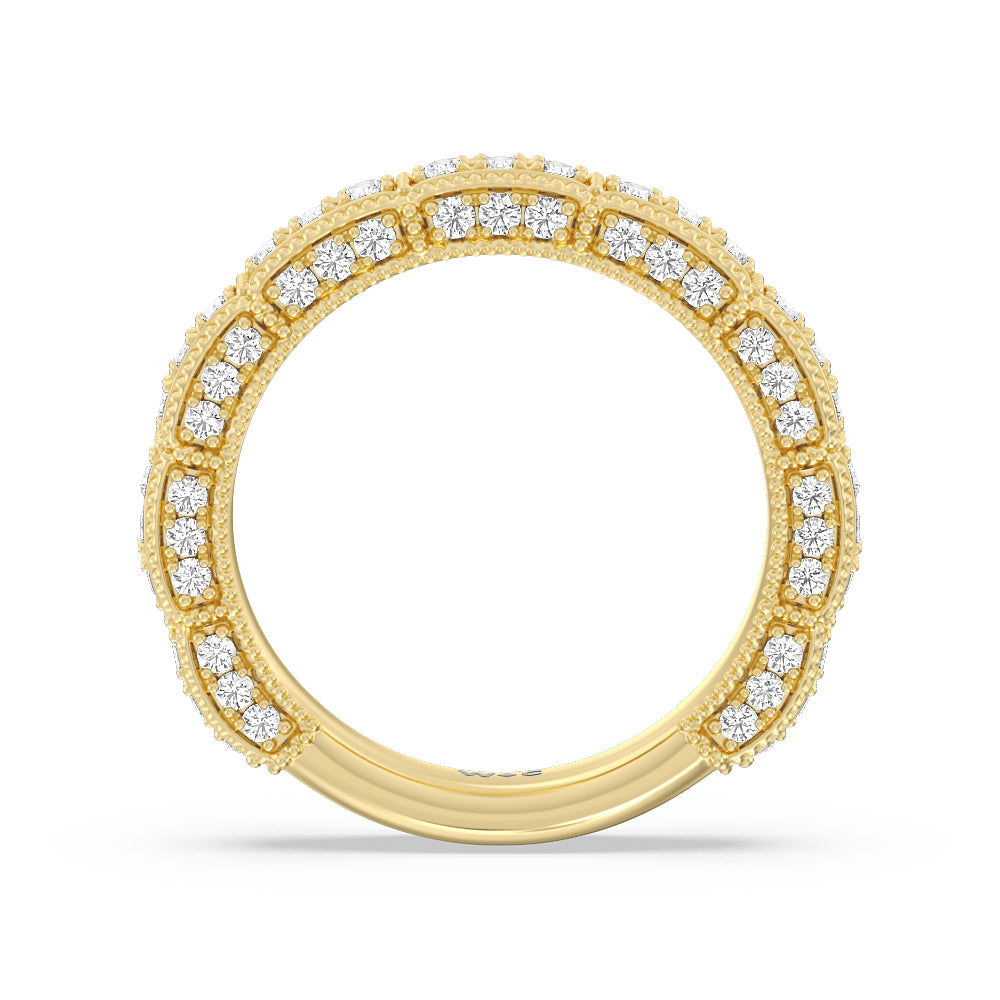 The Central Park Band with 18KT Yellow Gold Cut Diamond in 14KT Yellow Gold view 2
