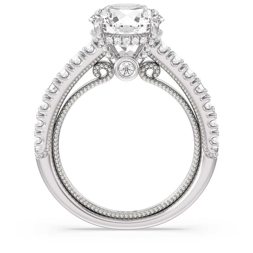 The Liberty Ring with Round Cut Diamond in 14KT Platinum view 2
