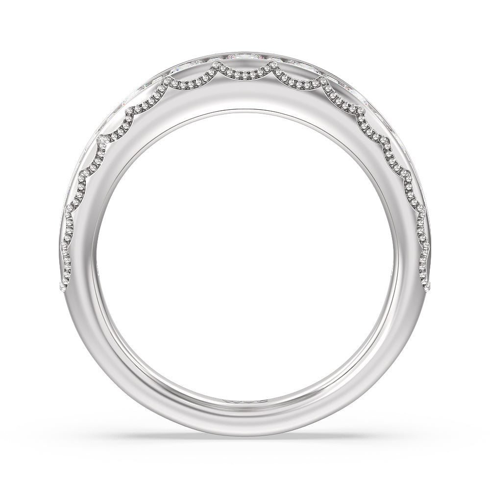 The Morgan Band Size 5 with 14KT White Gold Cut Diamond in 14KT White Gold view 2
