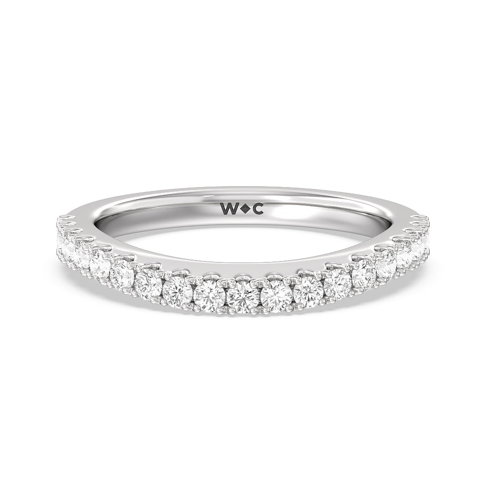 The Brooklyn Heights Band with Platinum Cut Diamond in 14KT Platinum view 1

