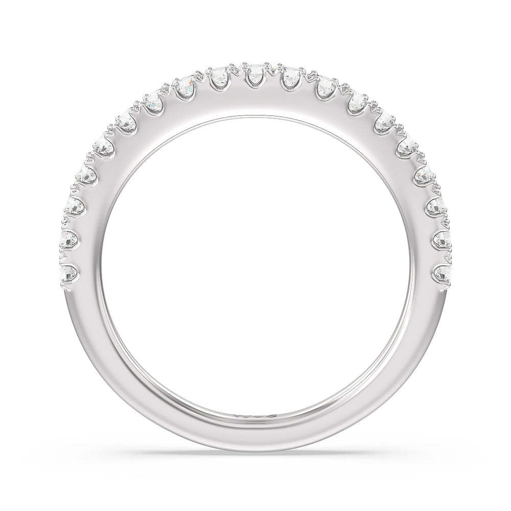 The Brooklyn Heights Band with Platinum Cut Diamond in 14KT Platinum view 2
