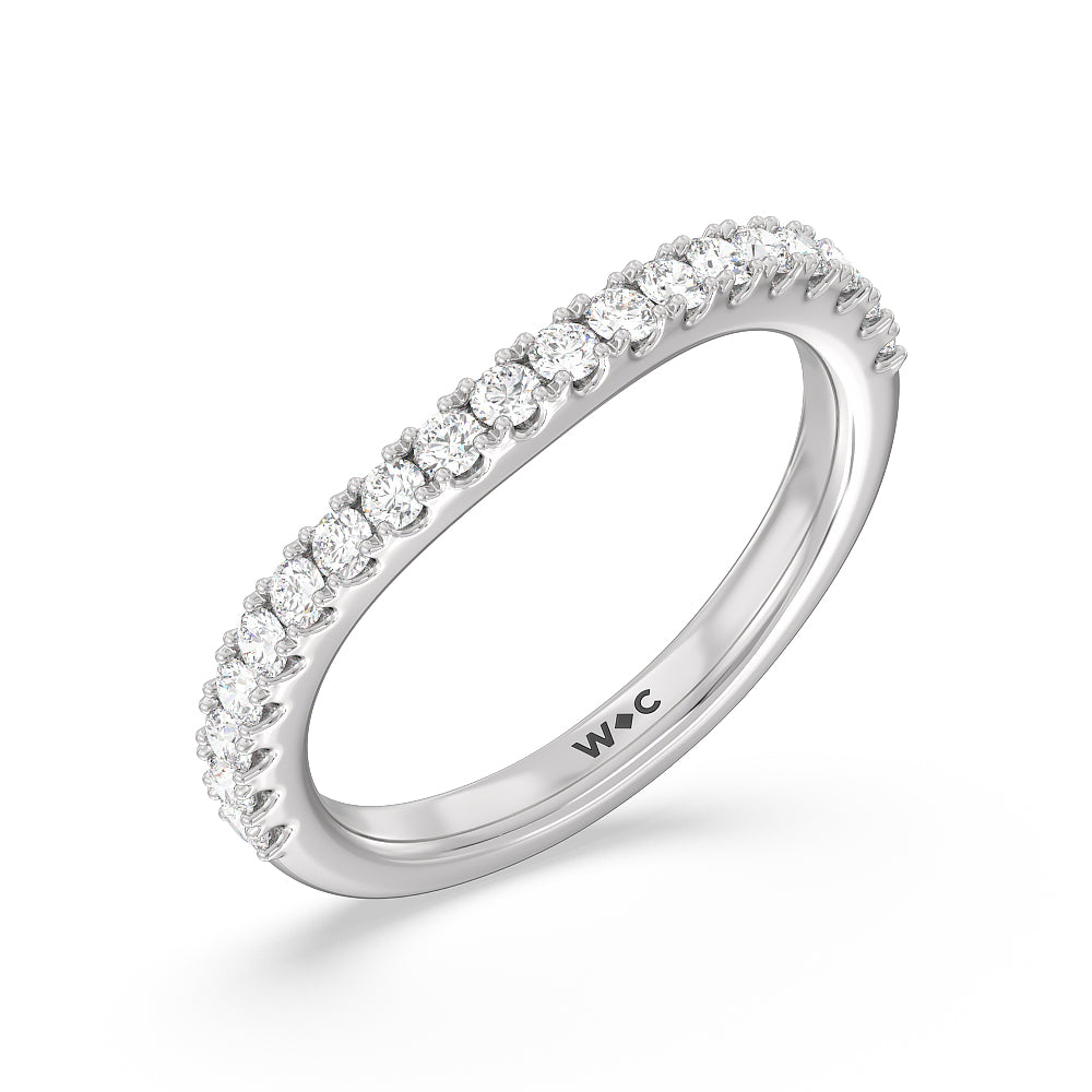 The Brooklyn Heights Band with Platinum Cut Diamond in 14KT Platinum view 4
