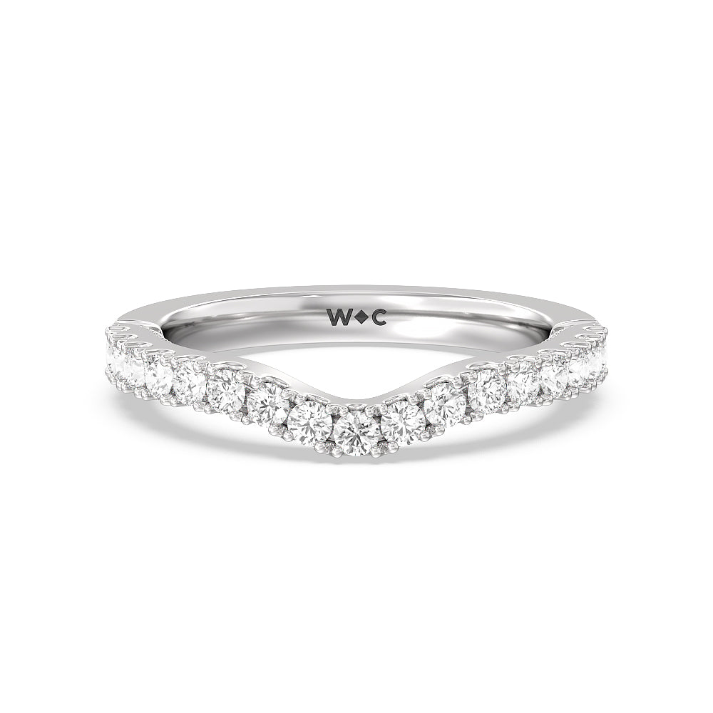 The Liberty Diamond Band with Platinum Cut Diamond in 14KT Platinum view 1
