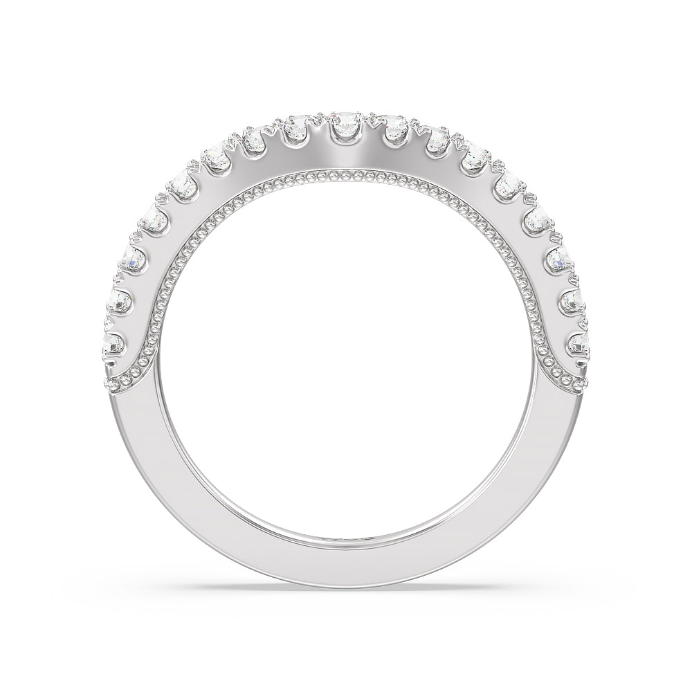 The Liberty Diamond Band with Platinum Cut Diamond in 14KT Platinum view 2
