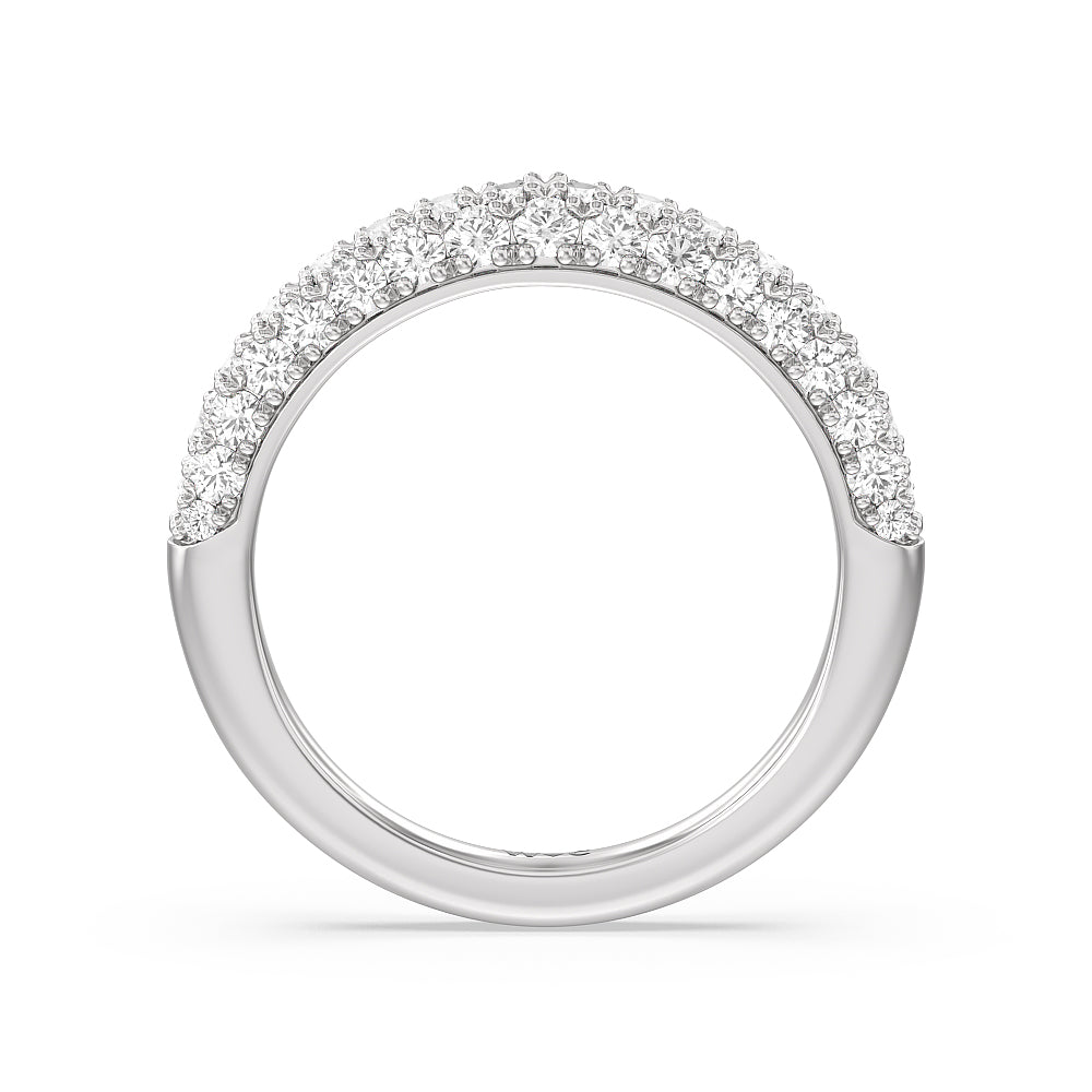 The Gansevoort Band with Platinum Cut Diamond in 14KT Platinum view 2
