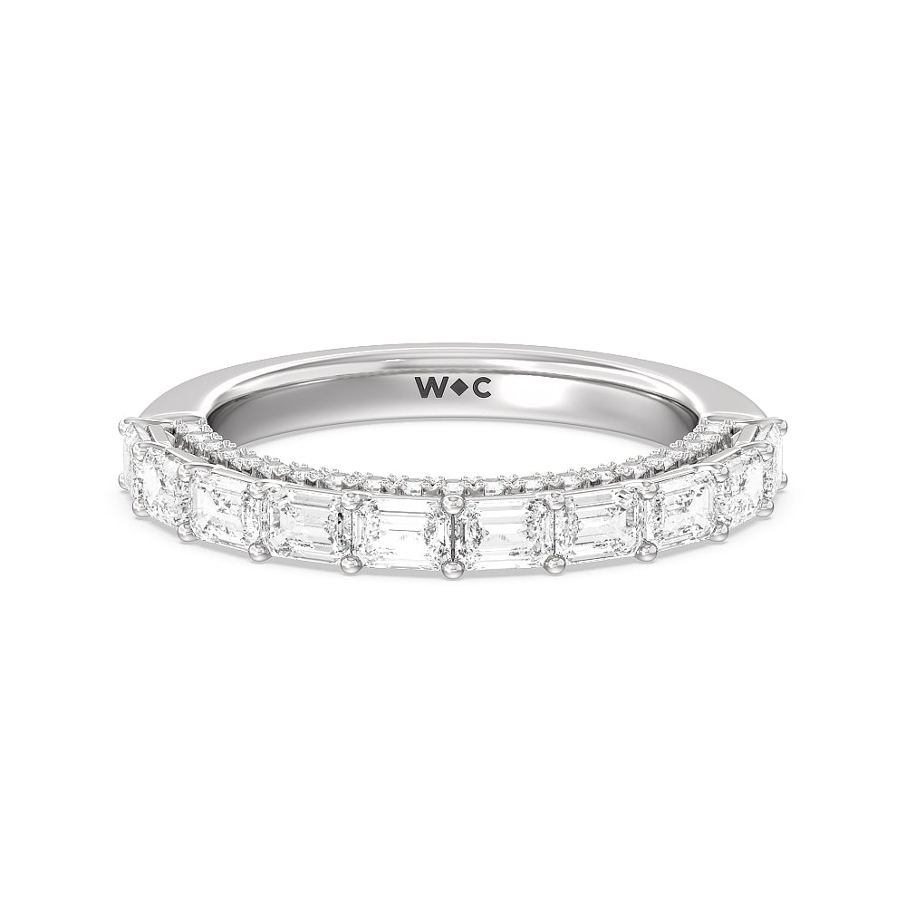 The Varick Band with Platinum Cut Diamond in 14KT Platinum view 1
