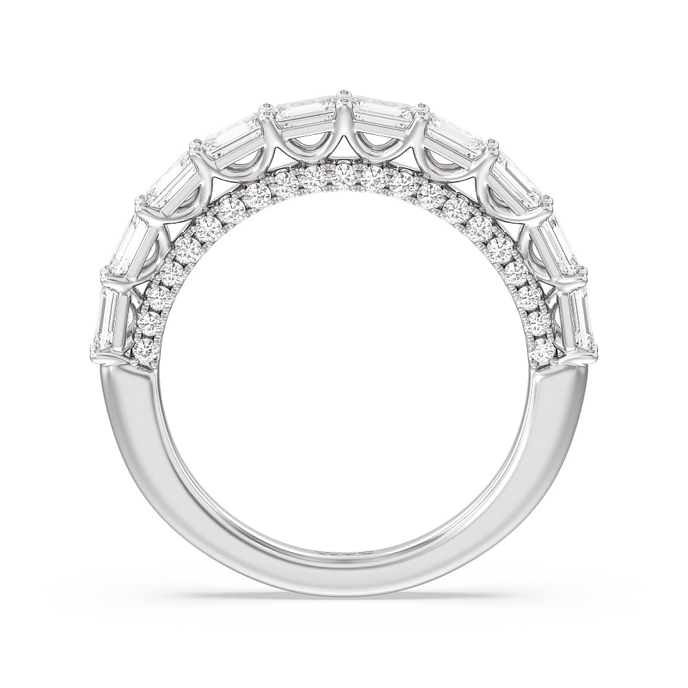 The Varick Band with Platinum Cut Diamond in 14KT Platinum view 2
