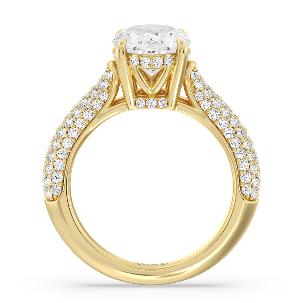 The Bleecker Ring with Oval Cut Diamond in 14KT Yellow Gold view 2
