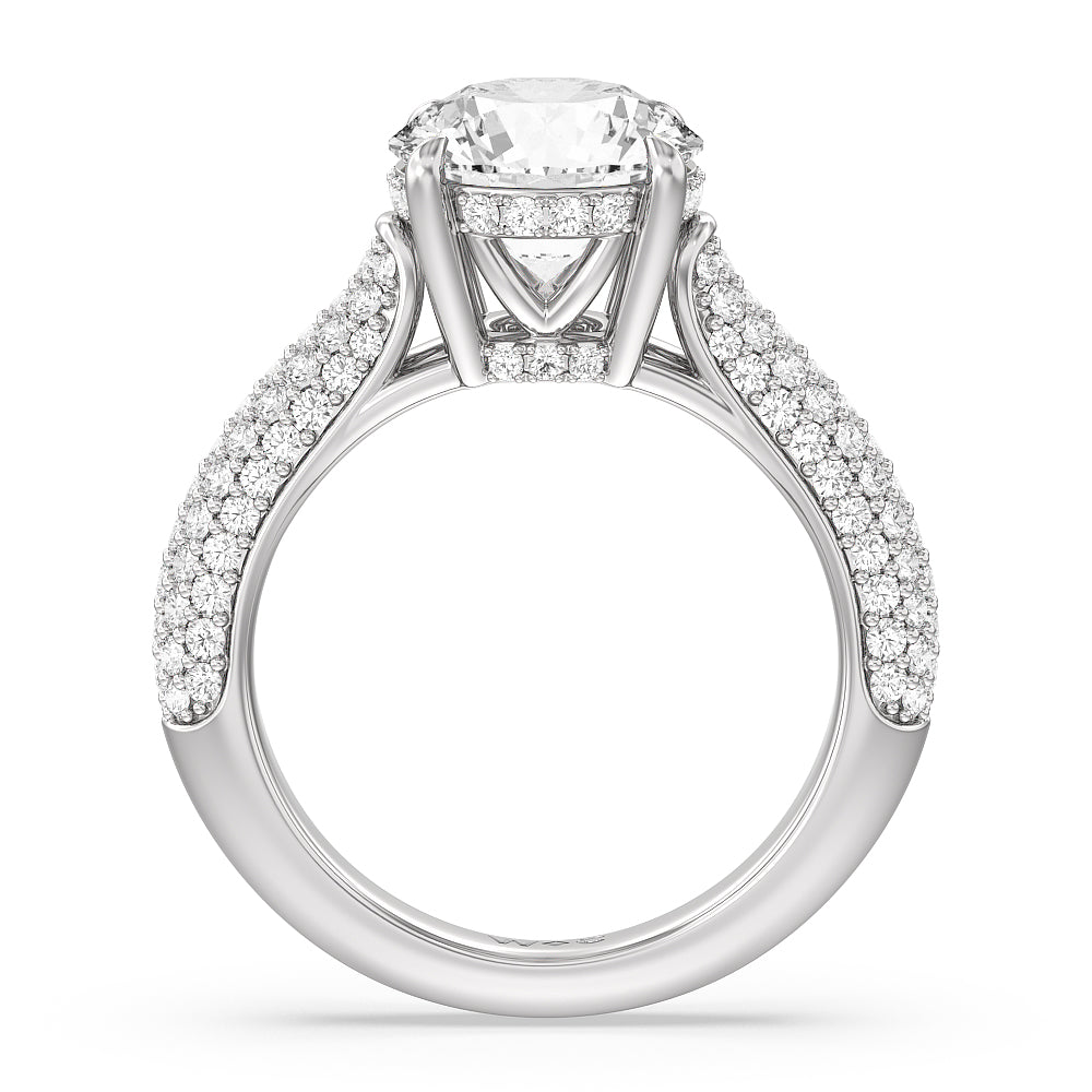 The Bleecker Ring with Round Cut Diamond in 14KT Platinum view 2
