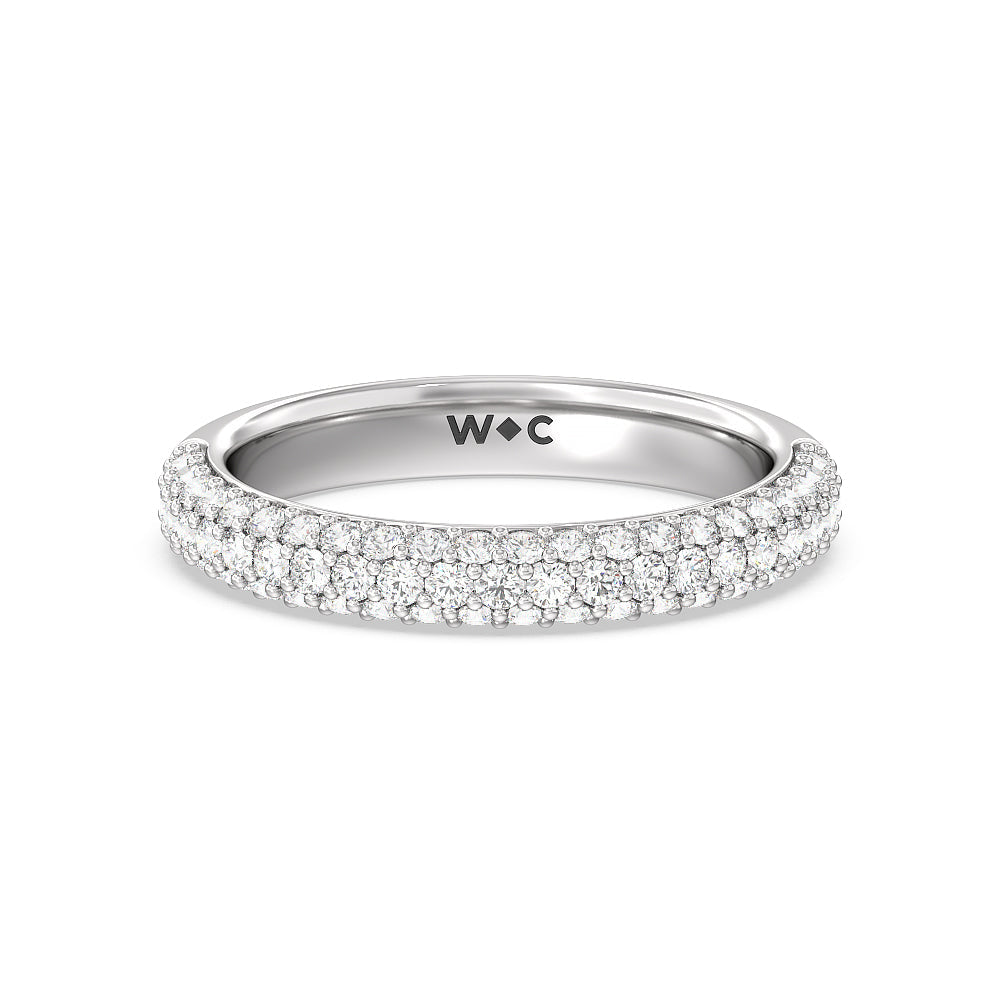 The Bleecker Diamond Band with Platinum Cut Diamond in 14KT Platinum view 1
