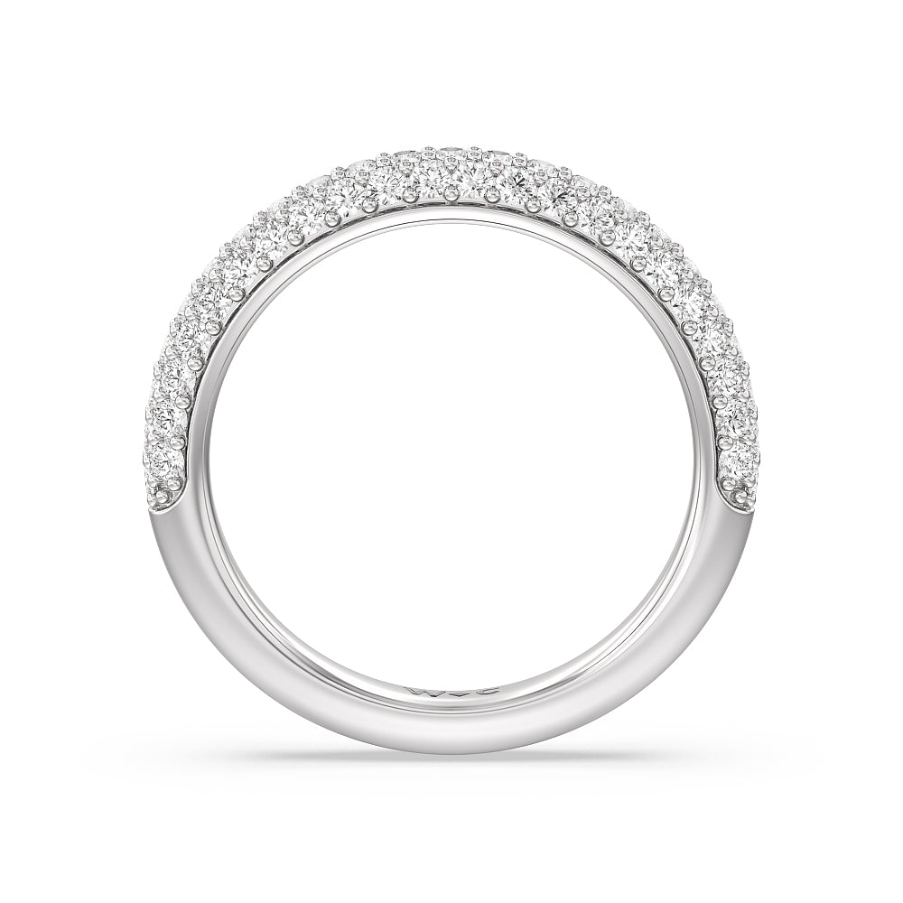 The Bleecker Diamond Band with Platinum Cut Diamond in 14KT Platinum view 2

