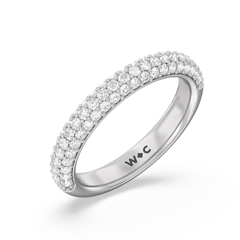 The Bleecker Diamond Band with Platinum Cut Diamond in 14KT Platinum view 3
