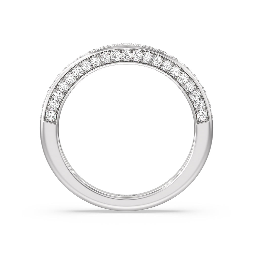 The Ludlow Band with Platinum Cut Diamond in 14KT Platinum view 2
