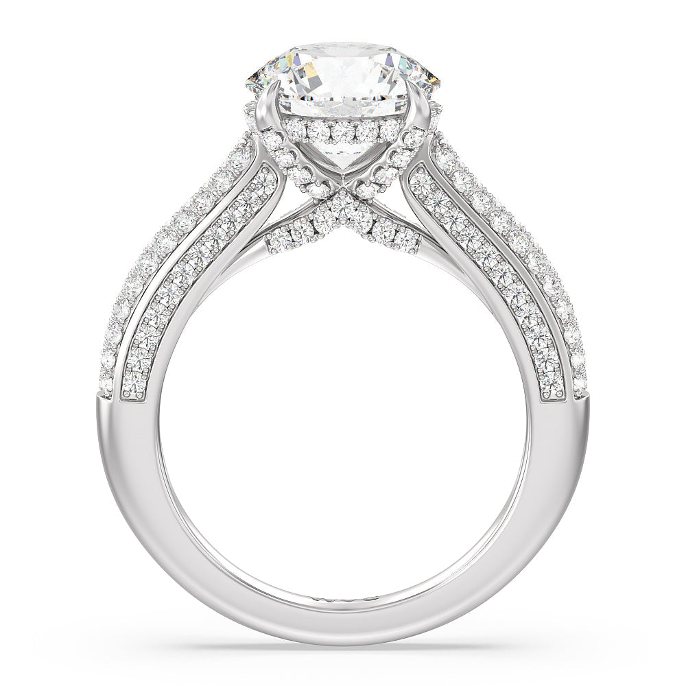 The Lafayette Ring with Round Cut Diamond in 14KT Platinum view 2

