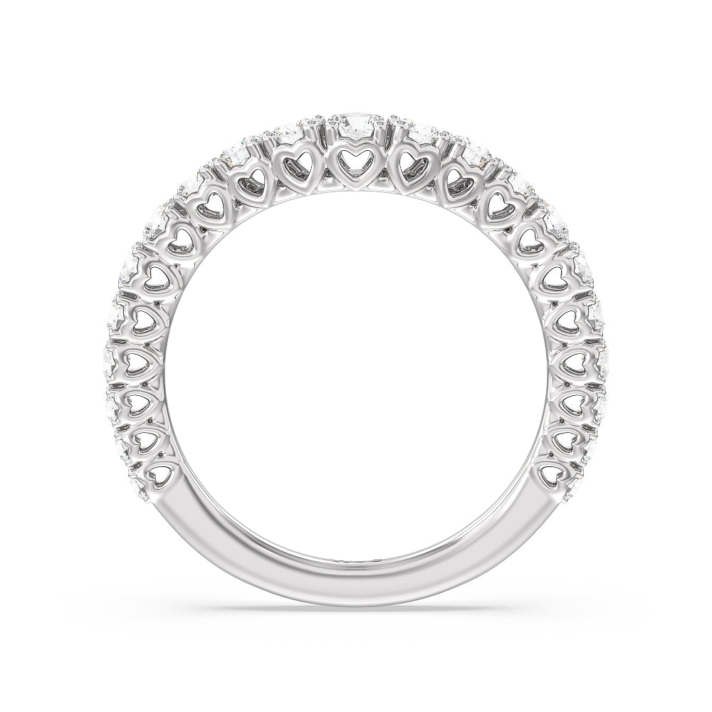 The Uptown Band with Platinum Cut Diamond in 14KT Platinum view 2
