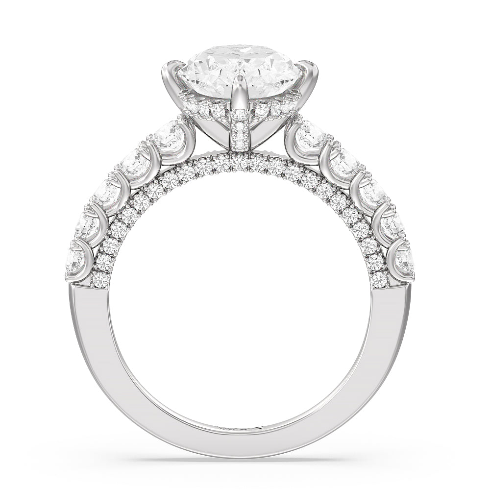 The Fifth Avenue Ring with Oval Cut Diamond in 14KT Platinum view 2
