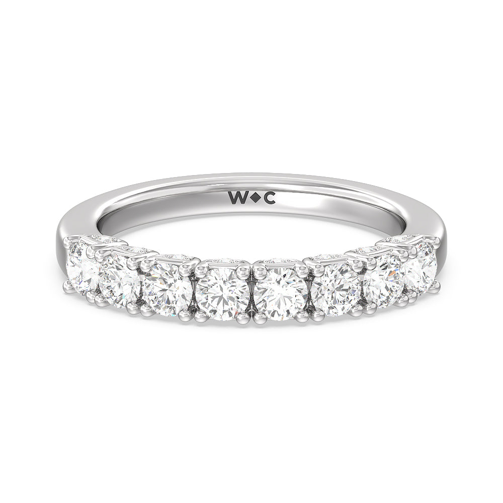 The Broadway Diamond Band with Platinum Cut Diamond in 14KT Platinum view 1

