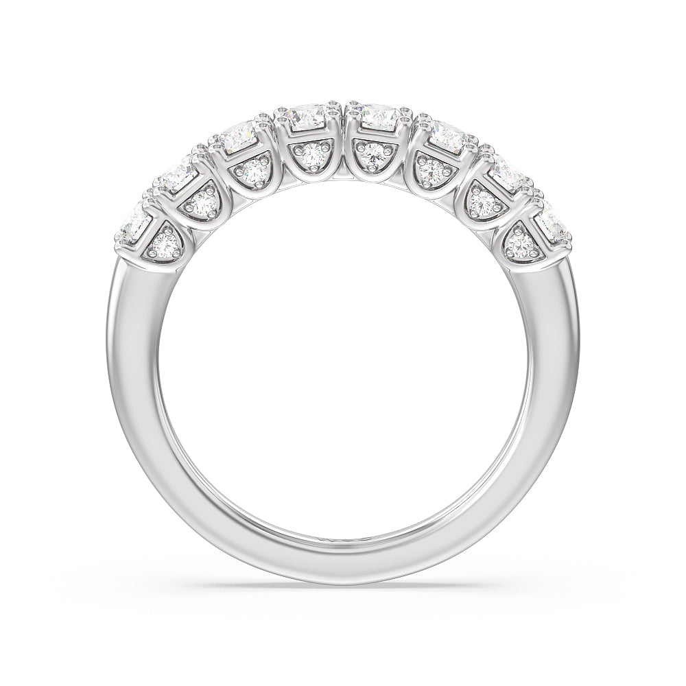The Broadway Diamond Band with Platinum Cut Diamond in 14KT Platinum view 2
