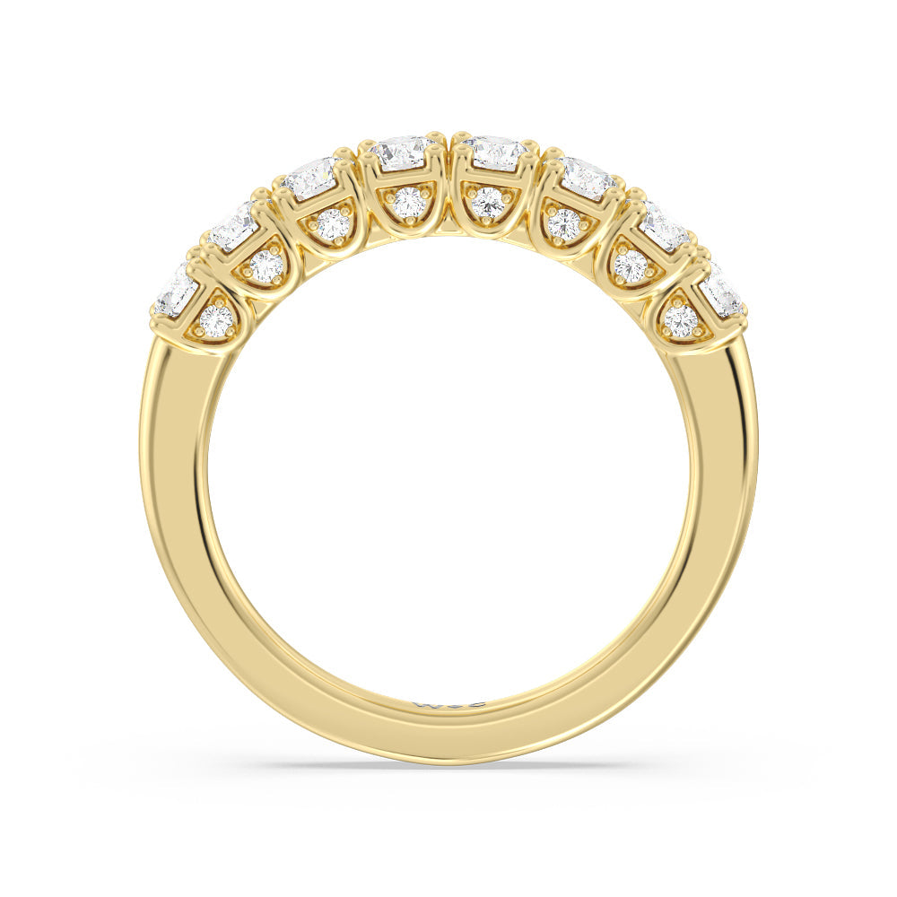 The Broadway Diamond Band with 18KT Yellow Gold Cut Diamond in 14KT Yellow Gold view 2
