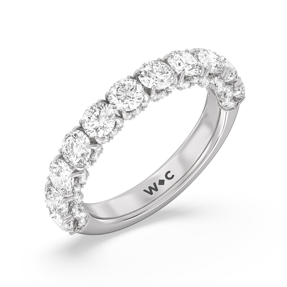 The Madison Avenue Diamond Band with Platinum Cut Diamond in 14KT Platinum view 3
