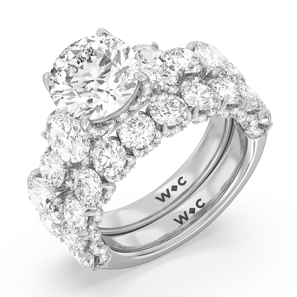 The Madison Avenue Diamond Band with Platinum Cut Diamond in 14KT Platinum view 4
