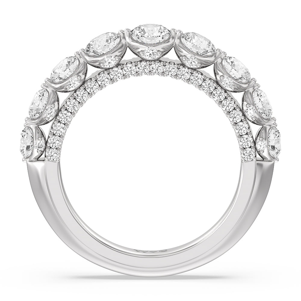 The St. Regis Band with Platinum Cut Diamond in 14KT Platinum view 2

