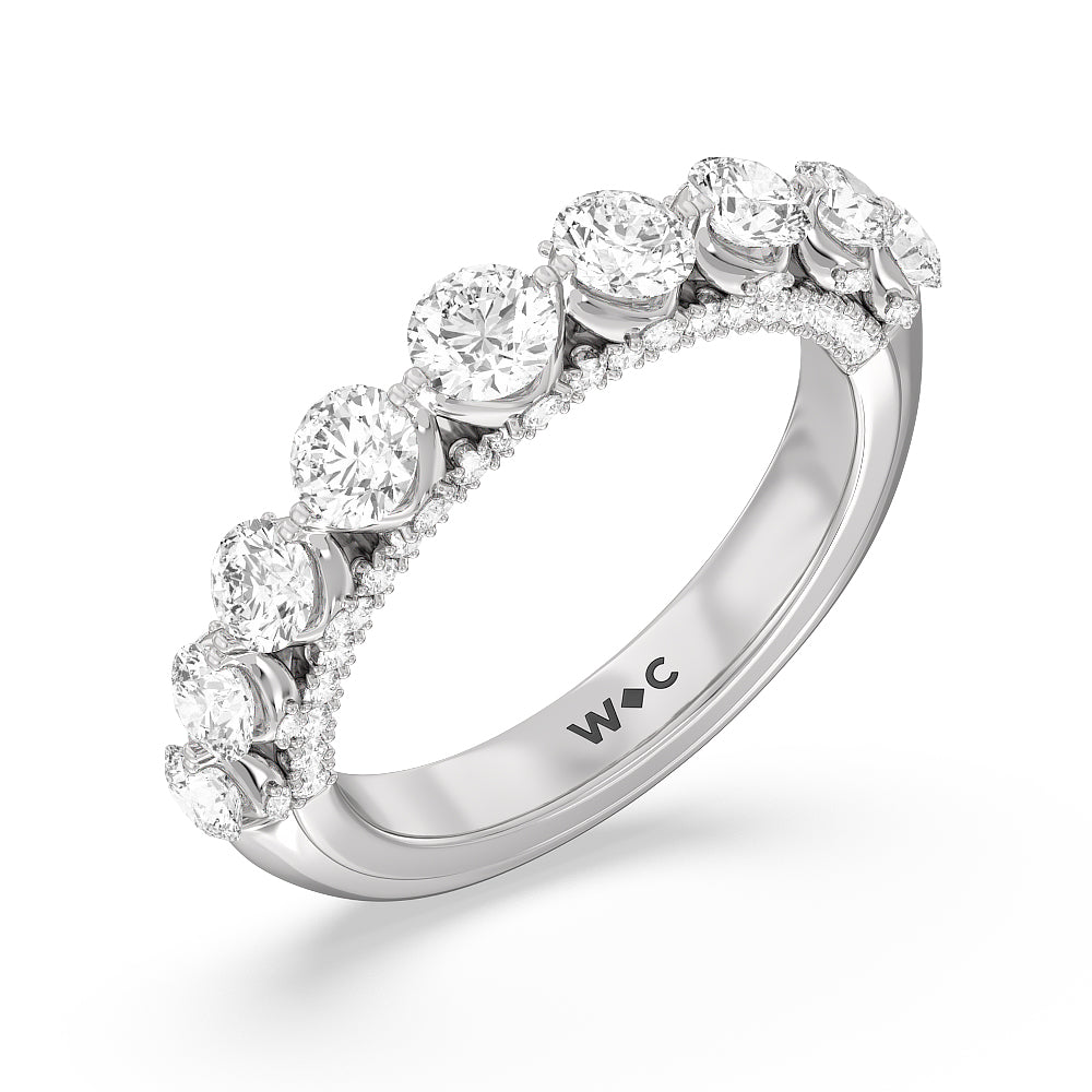The St. Regis Band with Platinum Cut Diamond in 14KT Platinum view 4
