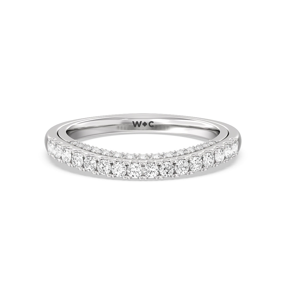 The Apollo Diamond Band with Platinum Cut Diamond in 14KT Platinum view 1
