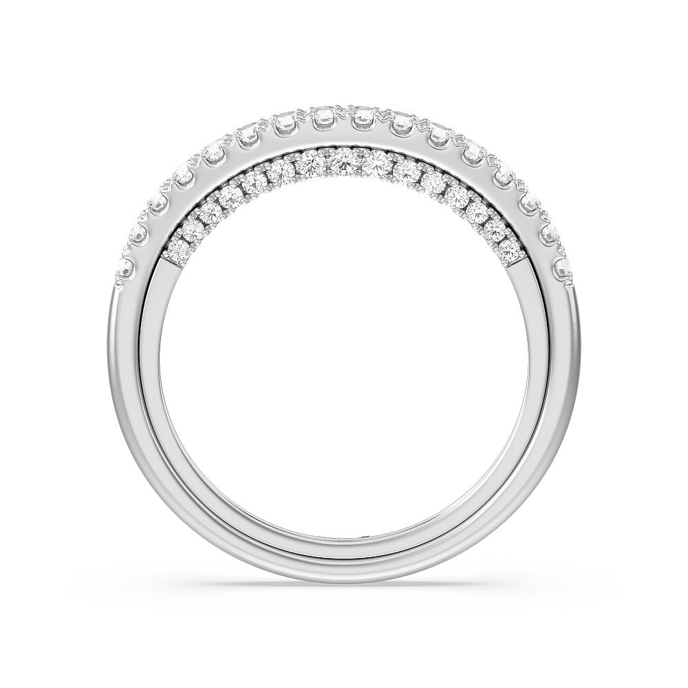 The Apollo Diamond Band with Platinum Cut Diamond in 14KT Platinum view 2
