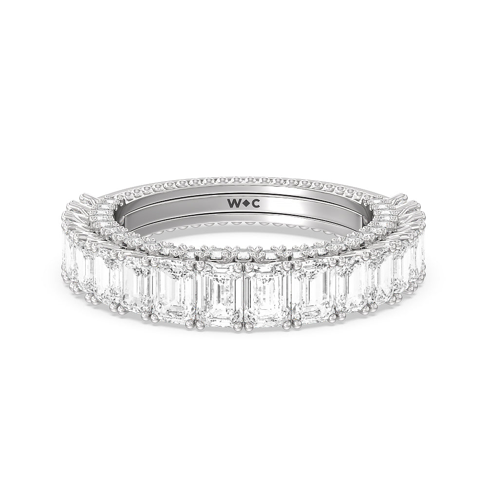 The Lexington Avenue Diamond Wedding Band with Platinum Cut Diamond in 14KT Platinum view 1
