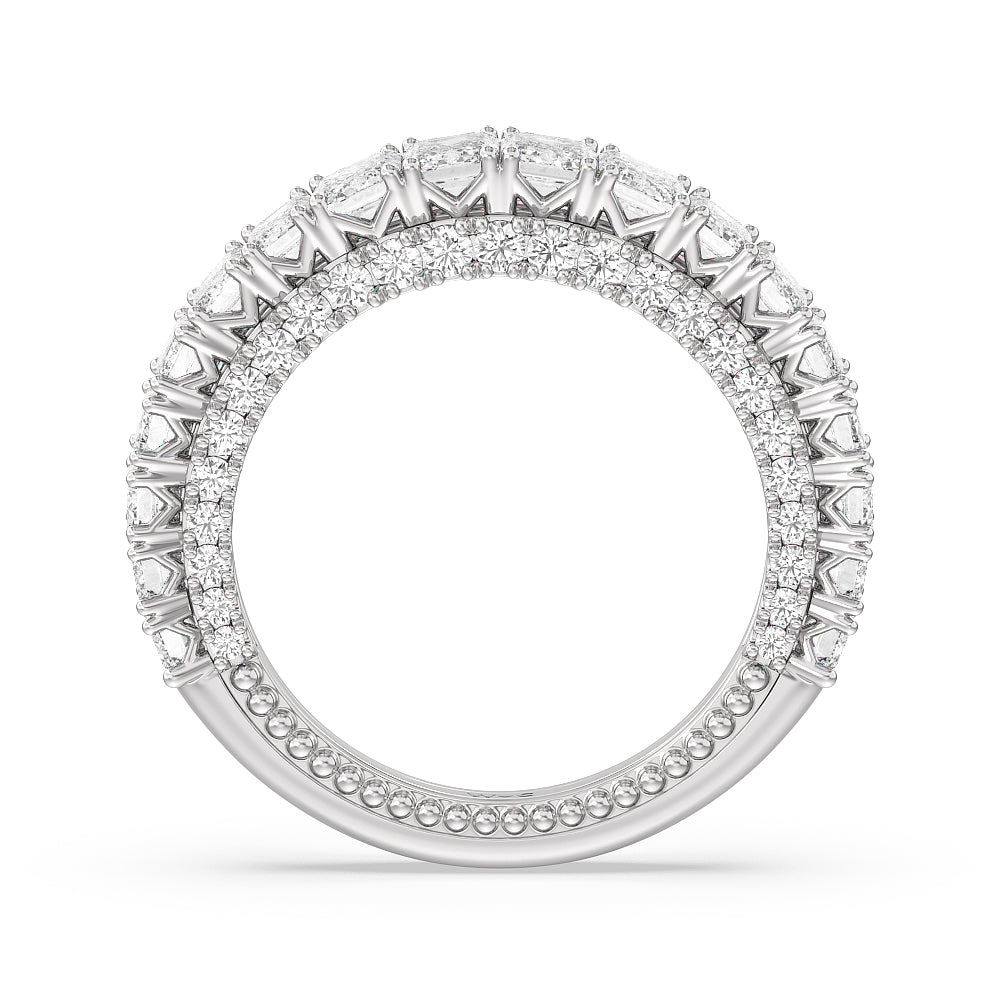 The Lexington Avenue Diamond Wedding Band with Platinum Cut Diamond in 14KT Platinum view 2
