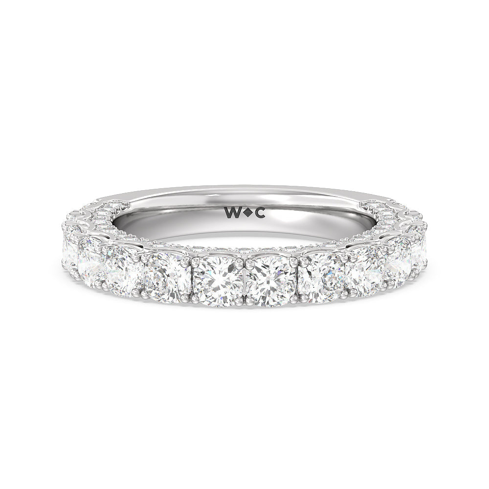 The Balthazar Diamond Band with Platinum Cut Diamond in 14KT Platinum view 1
