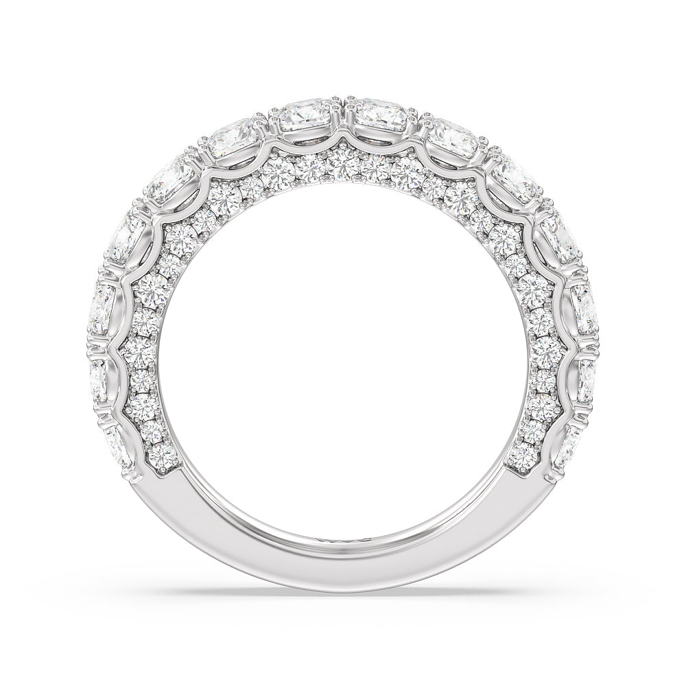 The Balthazar Diamond Band with Platinum Cut Diamond in 14KT Platinum view 2

