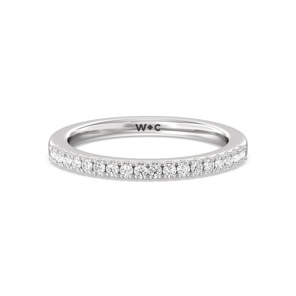 The Skyline Diamond Band with Platinum Cut Diamond in 14KT Platinum view 1
