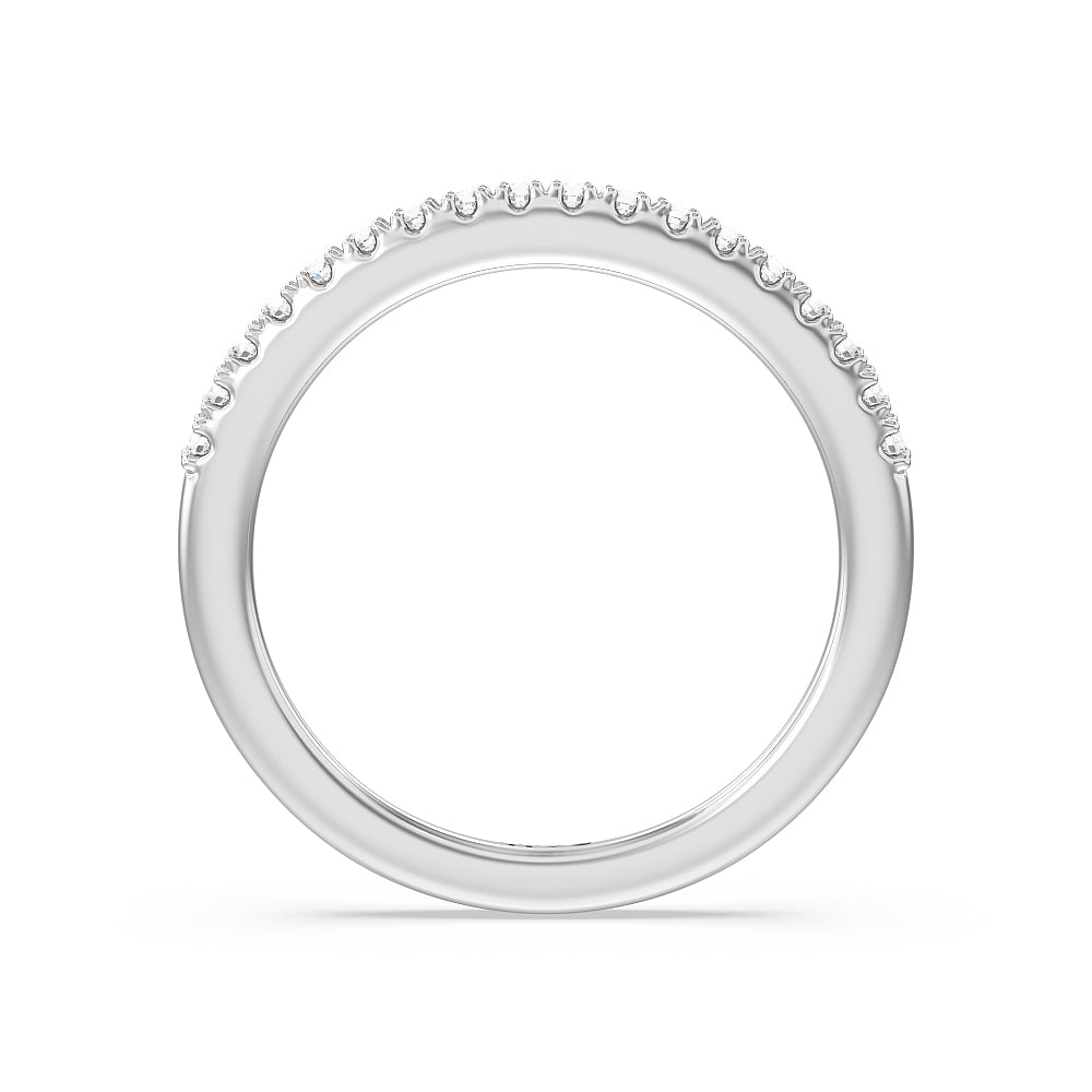 The Skyline Diamond Band with Platinum Cut Diamond in 14KT Platinum view 2
