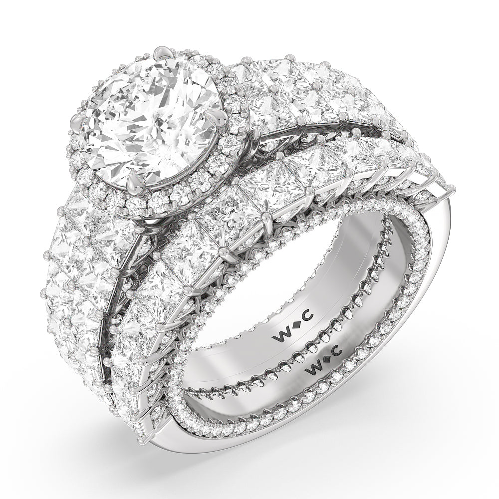The Rockefeller Diamond Wedding Band 18kt White Yellow Gold by with Clarity