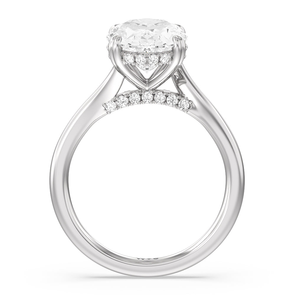 Elegance Bypass Hidden Halo Engagement Ring (E+ VVS+) – With Clarity