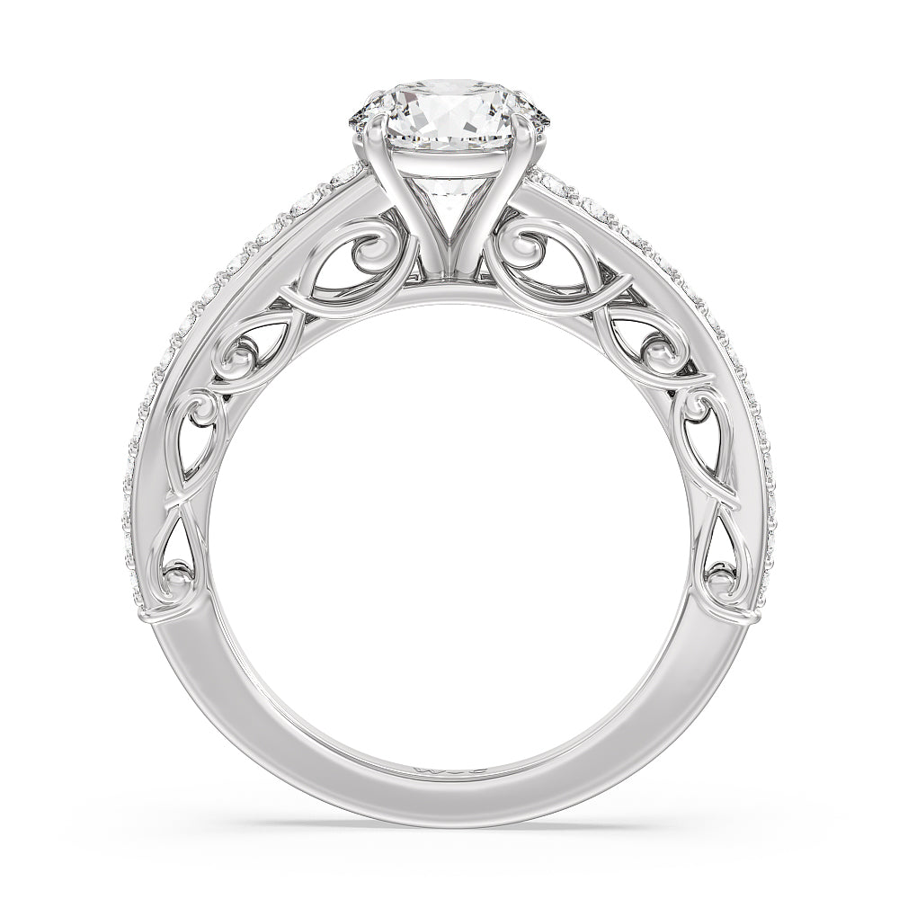 Unique Filigree Design Laboratory Grown Diamond Engagement Ring - Camellia  Jewelry