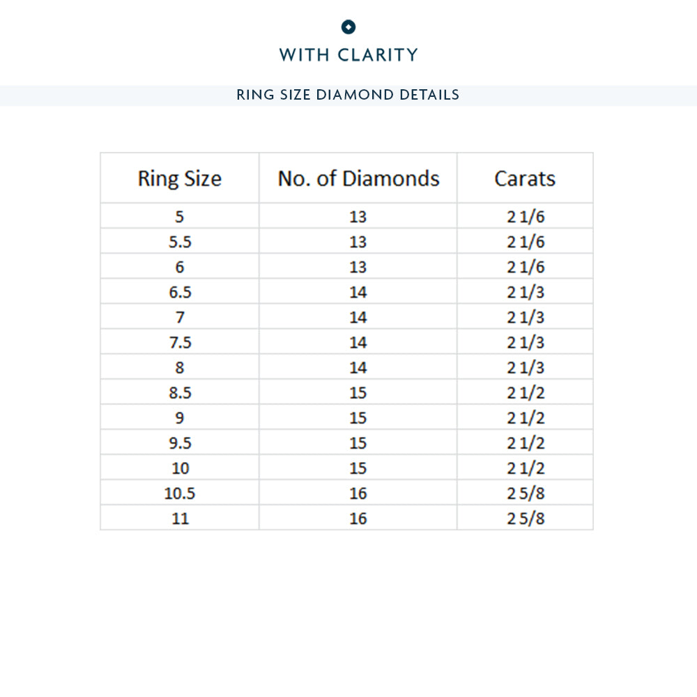Trailing Pear Eternity Ring with Platinum / Natural / 2 1/3 Cut Diamond in 14KT Platinum / Natural / 2 1/3 view 4
