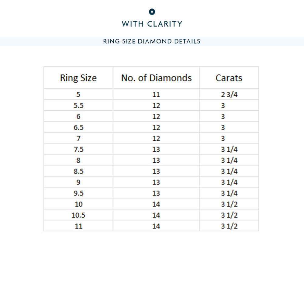 Trailing Pear Eternity Ring with Platinum / Natural / 3 Cut Diamond in 14KT Platinum / Natural / 3 view 4
