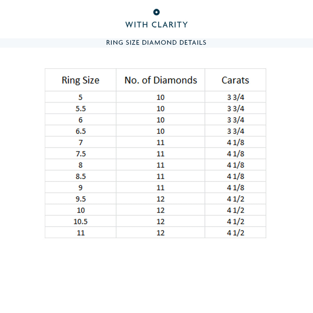 Trailing Pear Eternity Ring with Platinum / Natural / 4 1/8 Cut Diamond in 14KT Platinum / Natural / 4 1/8 view 4
