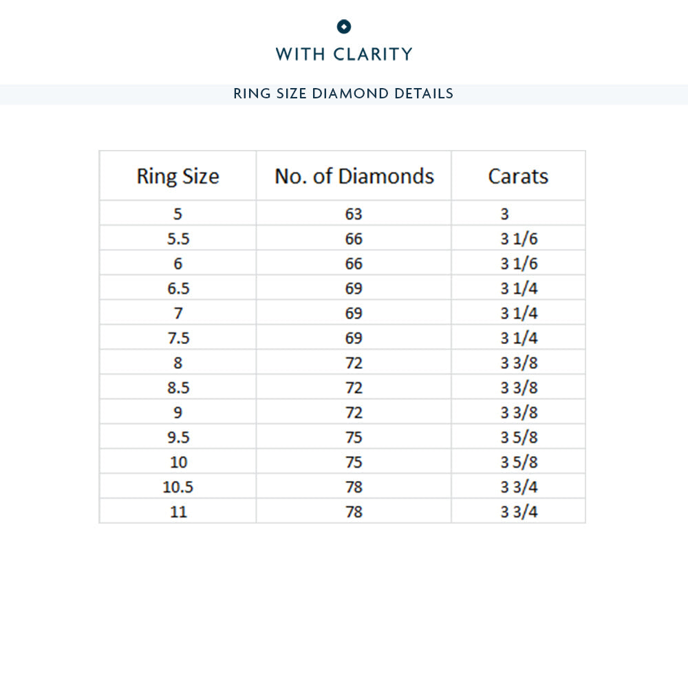 Split Prong Basket Eternity Ring with Platinum / Natural / 3 1/4 Cut Diamond in 14KT Platinum / Natural / 3 1/4 view 4

