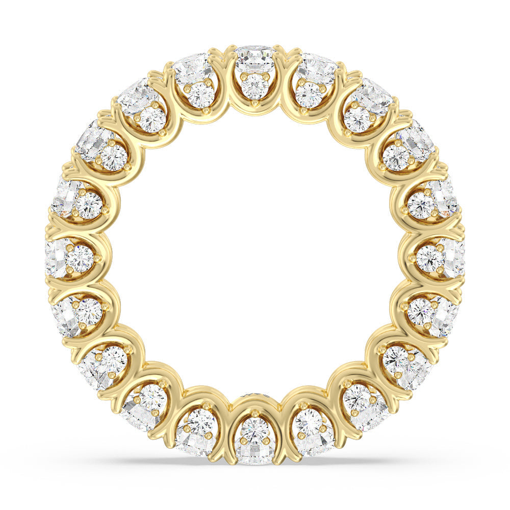 Split Prong Basket Eternity Ring with 14KT Yellow Gold / Lab / 4 3/8 Cut Diamond in 14KT Yellow Gold / Lab / 4 3/8 view 2
